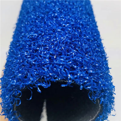 着色されたヤーンのPadelの青いテニス コートの人工的な草15mm